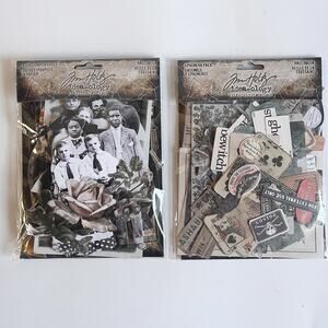 Tim Holtz idea-ology Halloween Ephemera And Layers + Paper Dolls Bundle